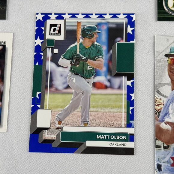 Oakland A’s 12 Card Lot NM Eric Chavez Auto Best Authentic Murphy RC Matt Olson - Picture 11 of 13